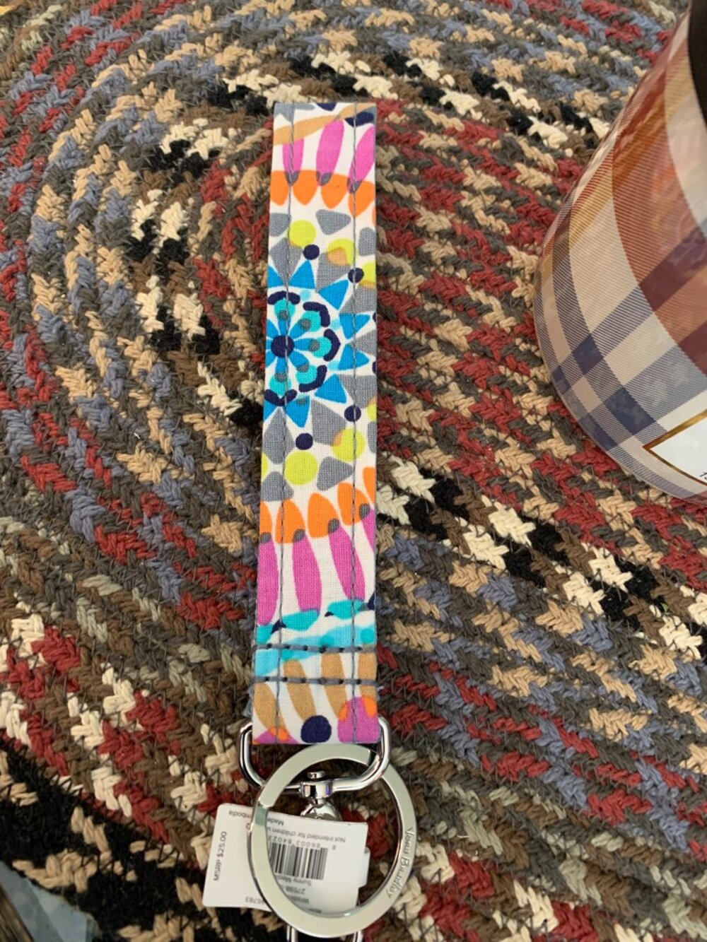 Vera Bradley Wristlet Keychain Wrist Strap Sunny Medallion NWT